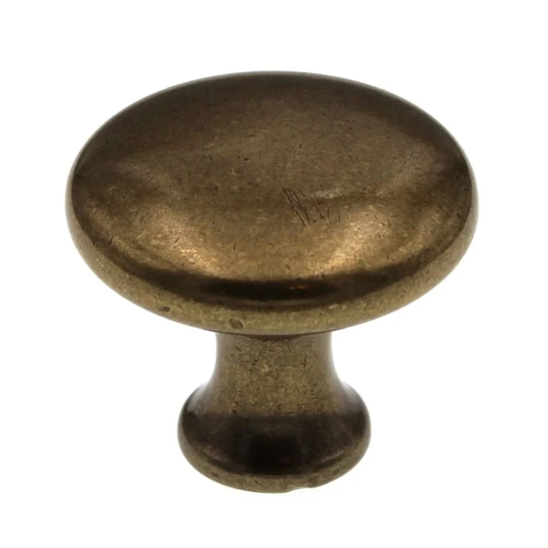 Hickory Hardware Conquest Lustre Brass Round Smooth 1 1/8" Cabinet Knob P14255-LB