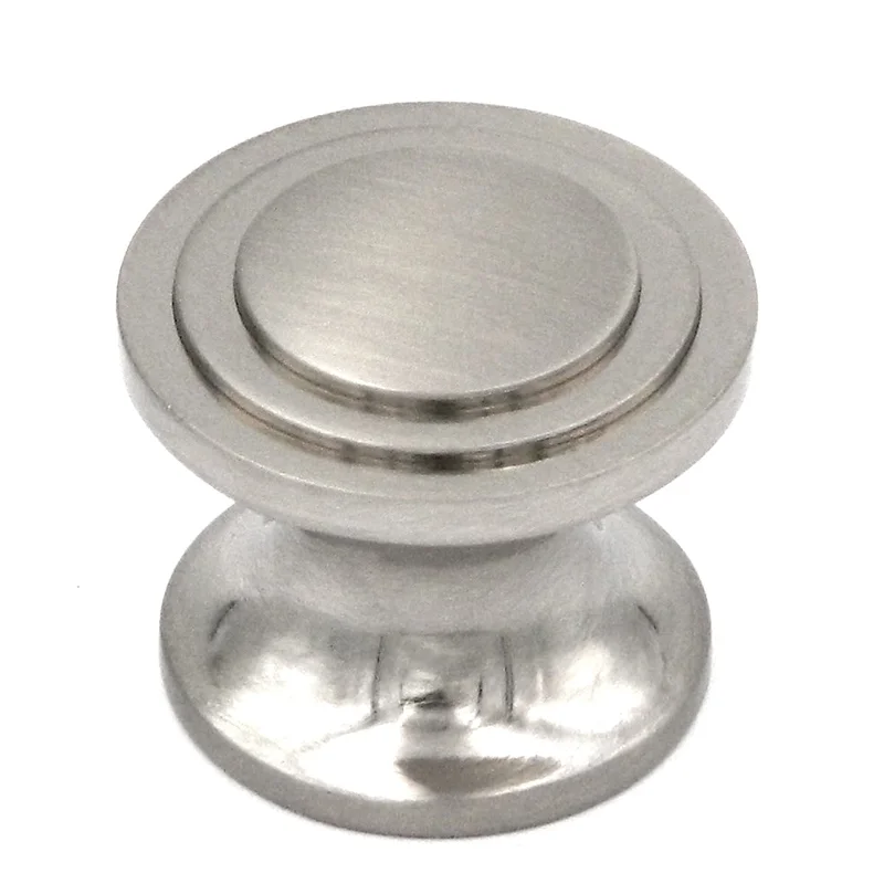 Hickory Hardware Deco 1 1/16" Satin Nickel Round Disc Cabinet Knob P3102-SN