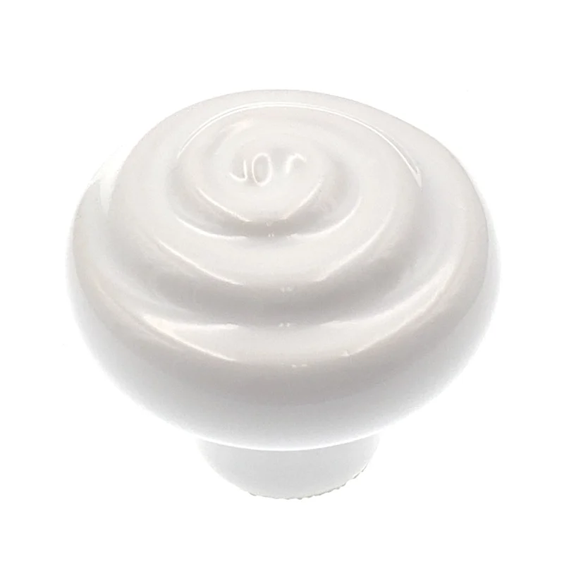 Hickory Hardware English Cozy White Swirl 1 3/8" Cabinet Knob PA0311-W
