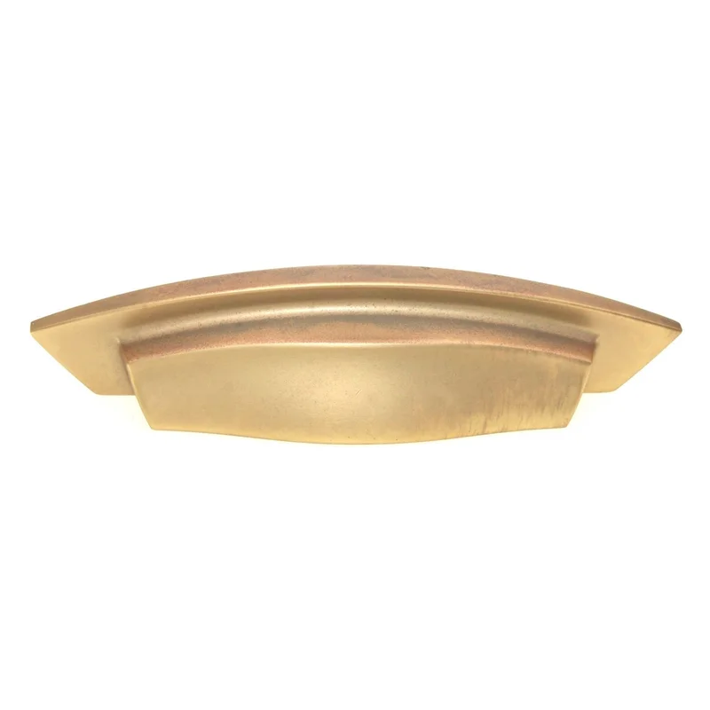Hickory Hardware Flat Ultra Brass 3", 3 3/4" (96mm) Ctr. Cup Pull HH74642-FUB