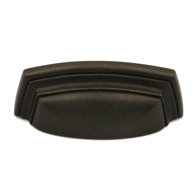 Hickory Hardware Gainsborough Windover Antique 3 3/4" (96mm)cc Cup Pull P3072-WOA