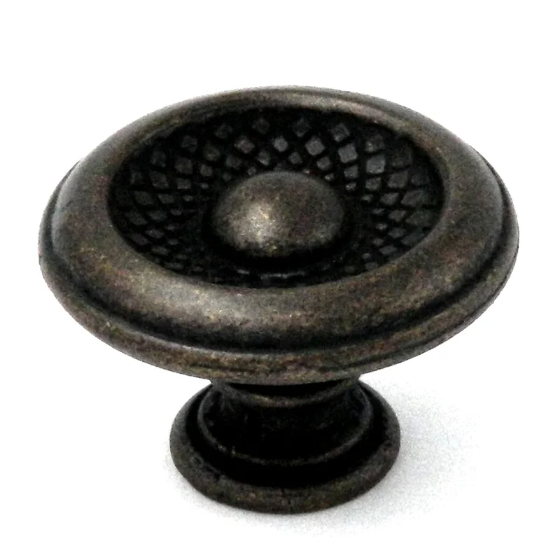 Hickory Hardware Gladstone Windover Antique Round Concave 1 1/4" Cabinet Knob PA1117-WOA