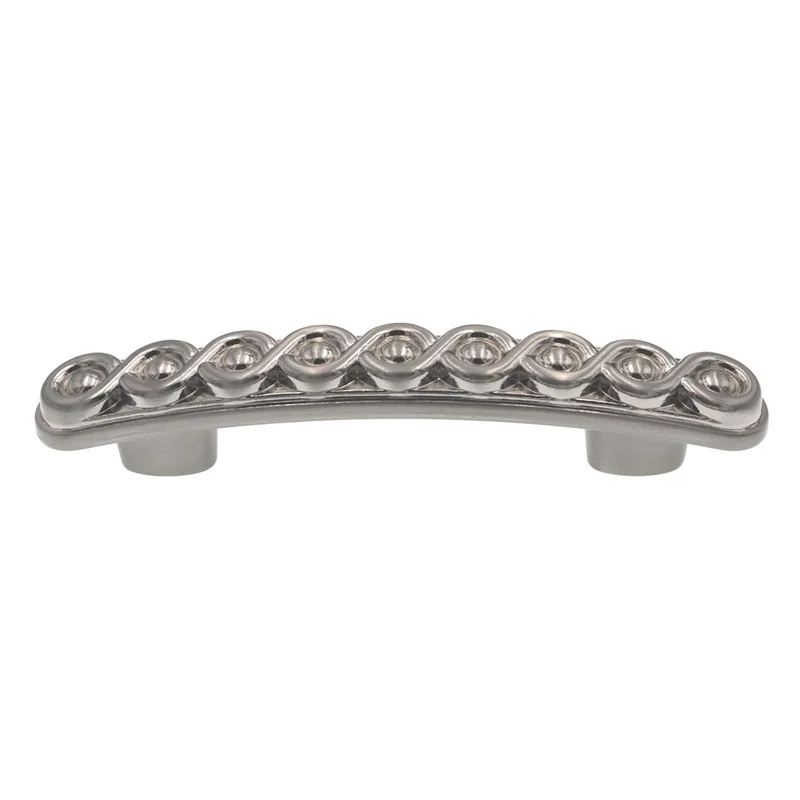 Hickory Hardware Grecian Revival Satin Nickel Cabinet  3", 3 3/4" (96mm)cc Handle Pull P7354-SN