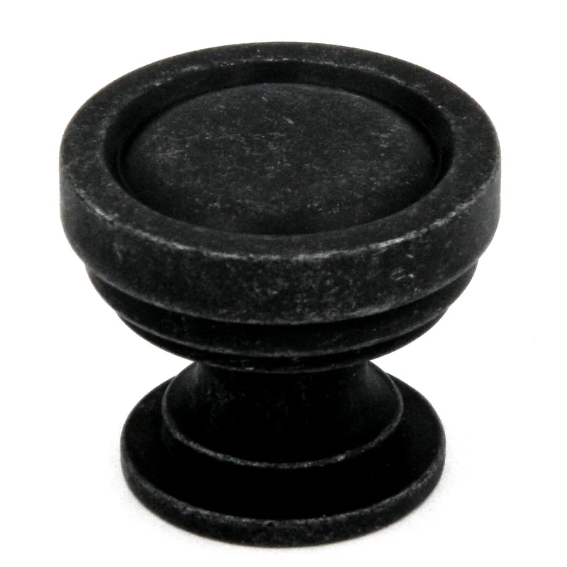 Hickory Hardware Guild Vibra Pewter Round Flat 1 1/4" Cabinet Knob P3153-VP