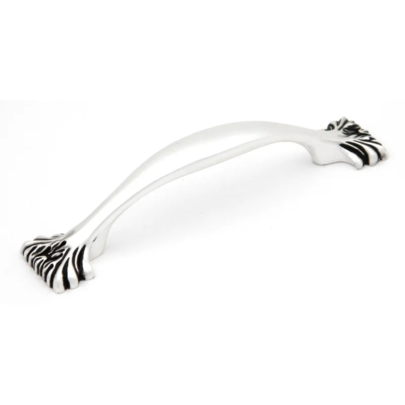 Hickory Hardware Ithica Satin Antique Silver Cabinet 3 3/4" (96mm)cc Handle Pull P3432-SAS