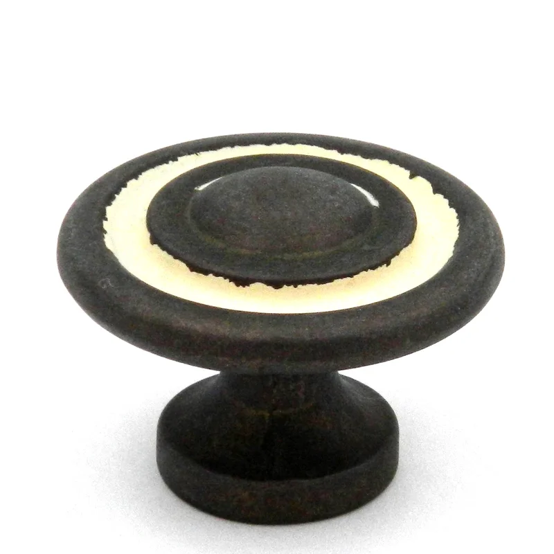Hickory Hardware Manchester Biscayne Antique 1 3/8" Ridged Cabinet Knob Pull P2011-BYA