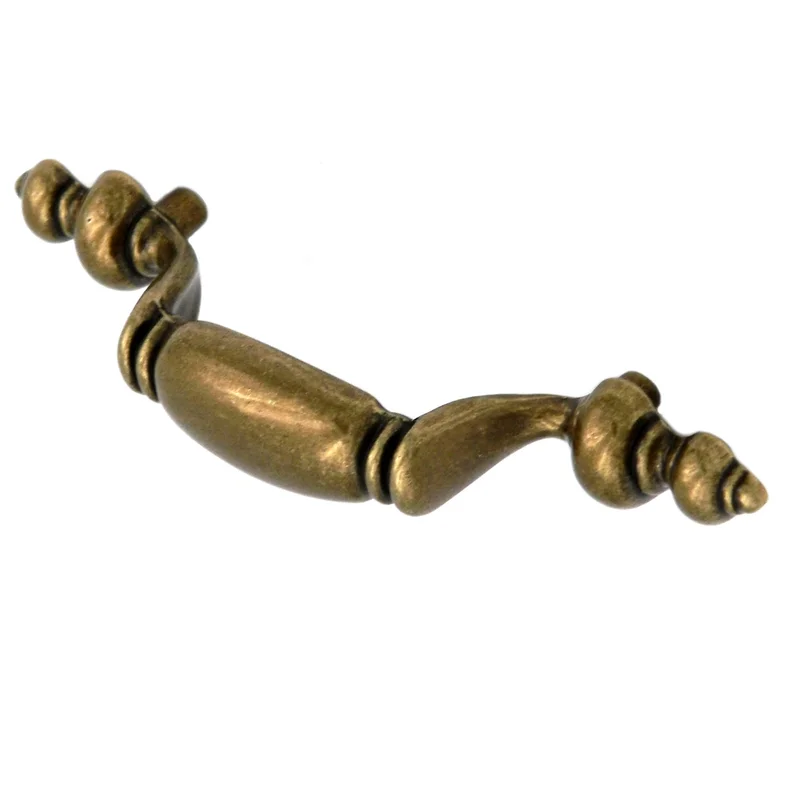Hickory Hardware Manor House Lancaster Hand Polished Brass Cabinet 3"cc Handle Pull P444-LP
