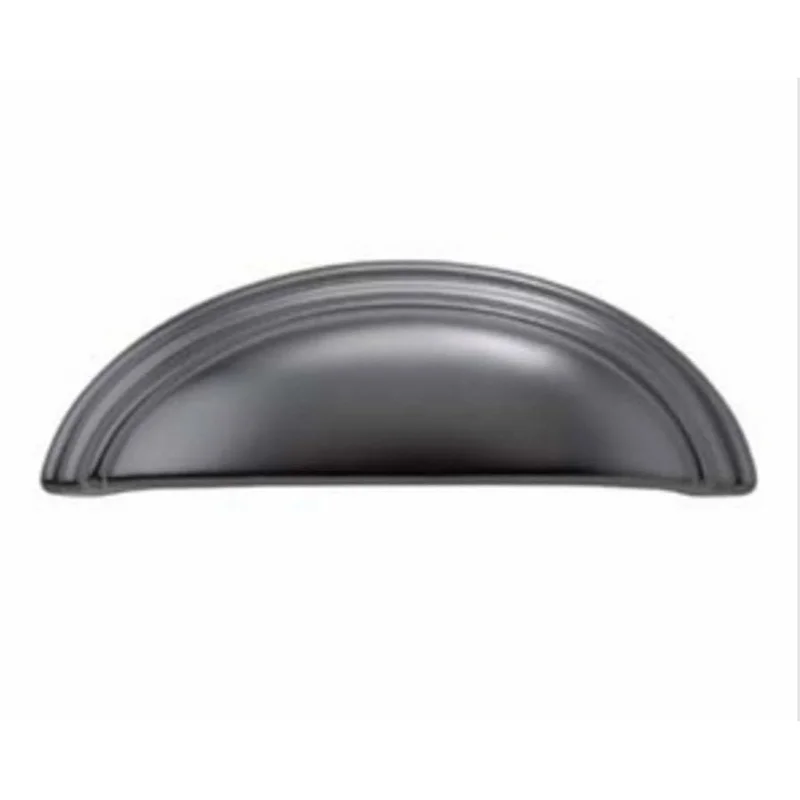 Hickory Hardware Matte Black Cabinet or Furniture Drawer 3 3/4" (96mm)cc Cup Pull P3073-MB