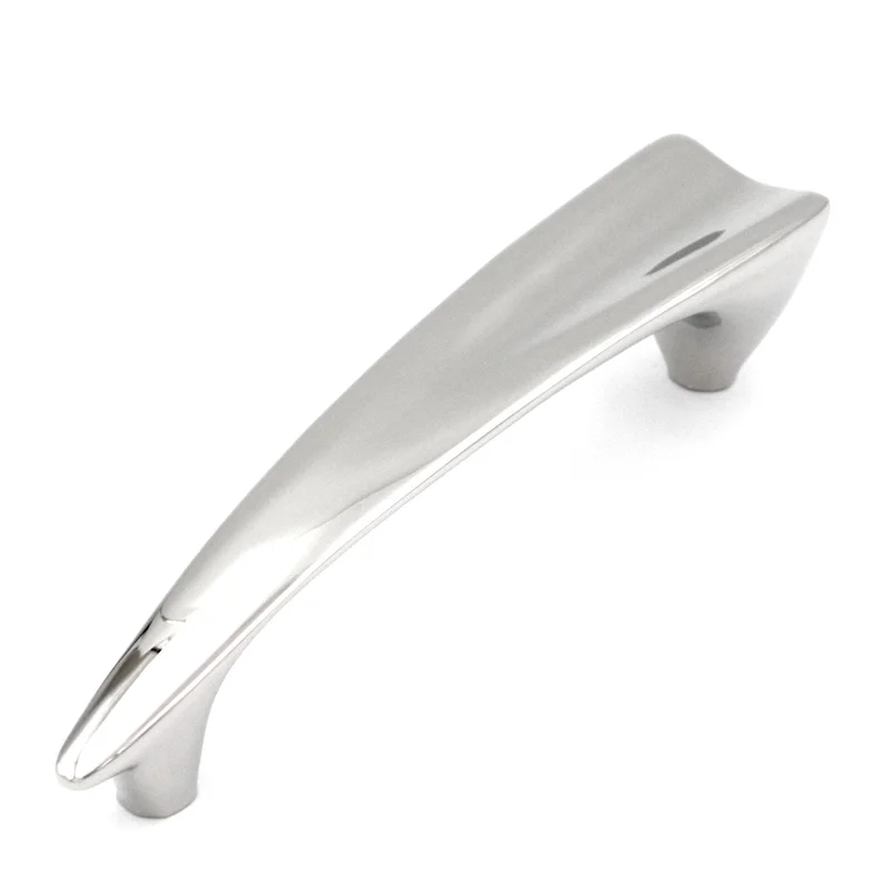 Hickory Hardware Metropolis Bright Nickel 3 3/4" (96mm)cc Handle Pull P6896-14