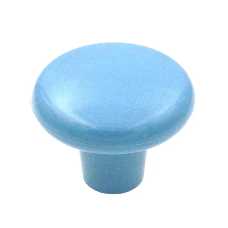 Hickory Hardware Midway 1 1/2" Lustre Blue Round Smooth Plastic Cabinet Knob P826-LB