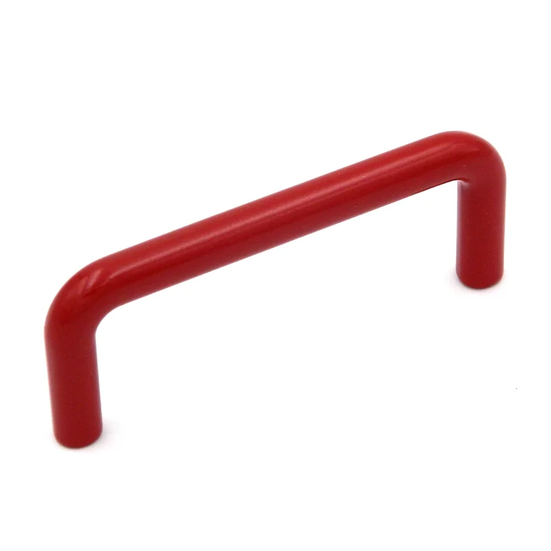 Hickory Hardware Midway Red PW353-20 3"cc Solid Brass Cabinet or Drawer Wire Pull