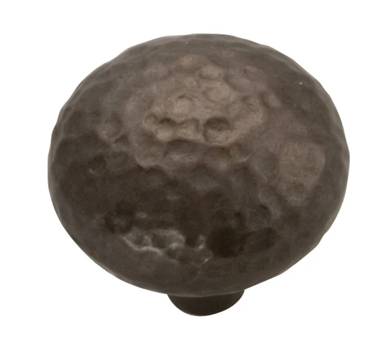 Hickory Hardware Mountain Lodge 1 3/8" Dark Antique Copper Round Hammered Cabinet Knob P3063-DAC