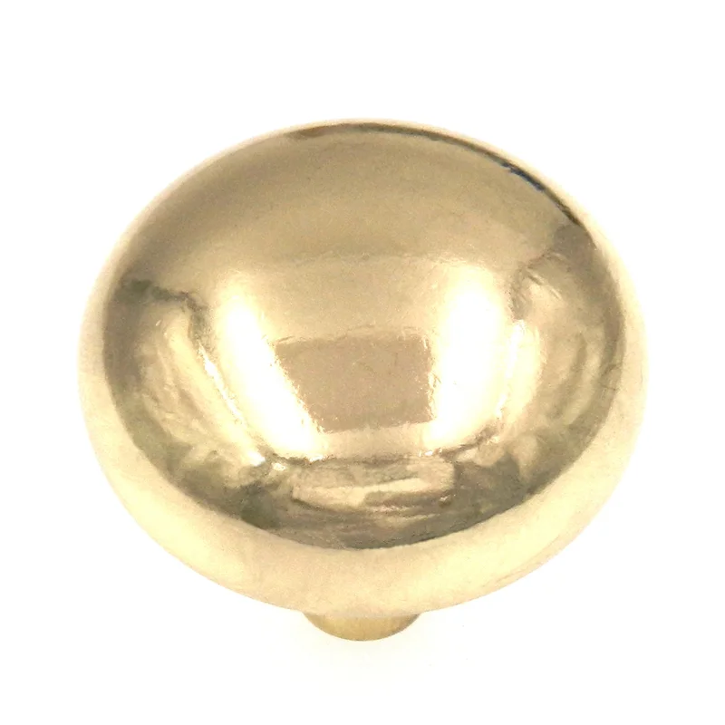 Hickory Hardware Polished Accents Ultra Brass Mushroom 1 1/4" Cabinet Knob P210-UB