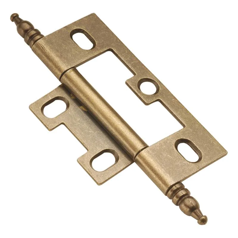 Hickory Hardware Self Mortise 2 1/2" Minaret Cabinet Hinges Antique Brass P8293-AB