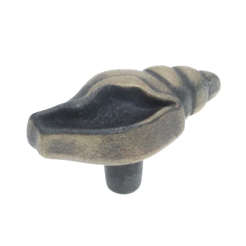 Hickory Hardware South Seas Antique Mist Oval Conch Shell 1 1/4" Cabinet Knob PA0113-AM