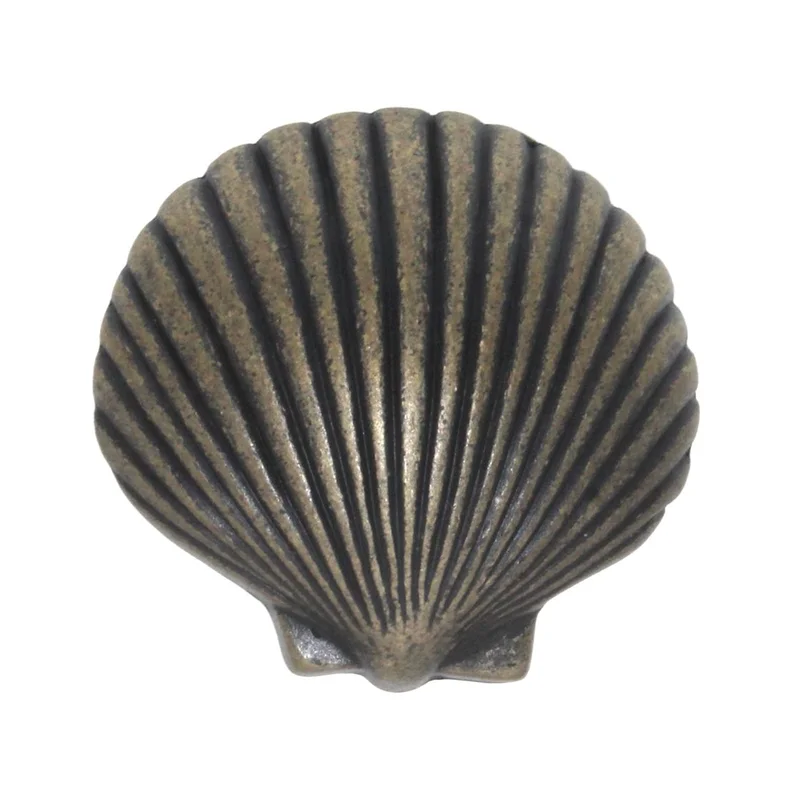 Hickory Hardware South Seas Antique Mist Oval Sea Shell 1 3/8" Cabinet Knob PA0112-AM
