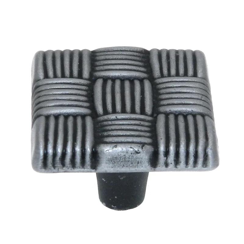 Hickory Hardware Tapestry Antique Pewter 1 1/8" Basket Weave Cabinet Knob Pull PA1411-AP