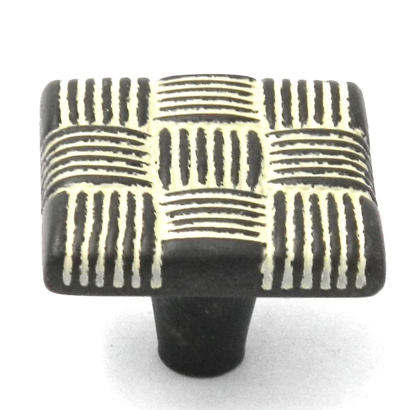 Hickory Hardware Tapestry Biscayne Antique 1 1/8" Basket Weave Cabinet Knob Pull PA1411-BYA