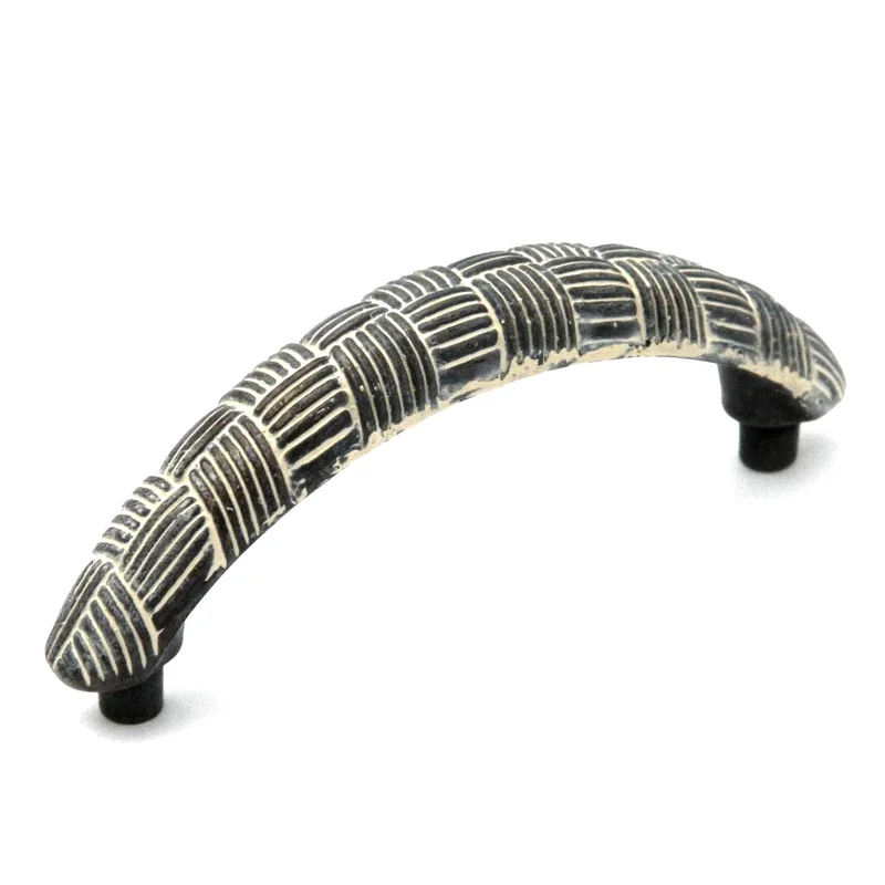 Hickory Hardware Tapestry Biscayne Antique 3"cc Basket Weave  Cabinet Handle Pull PA1422-BYA