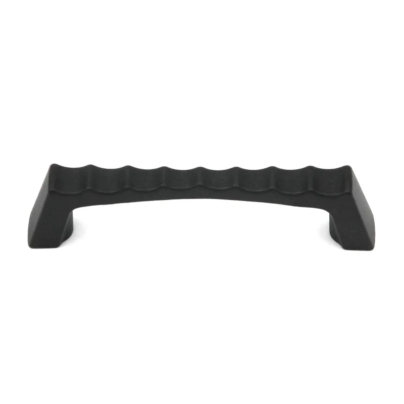 Hickory Hardware Tidal Black Iron 3"cc Wavy Cabinet Handle Pull P3458-BI
