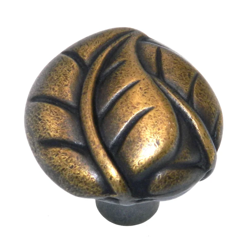 Hickory Hardware Touch of Spring Windsor Antique 1 1/4" Leaf Cabinet Knob