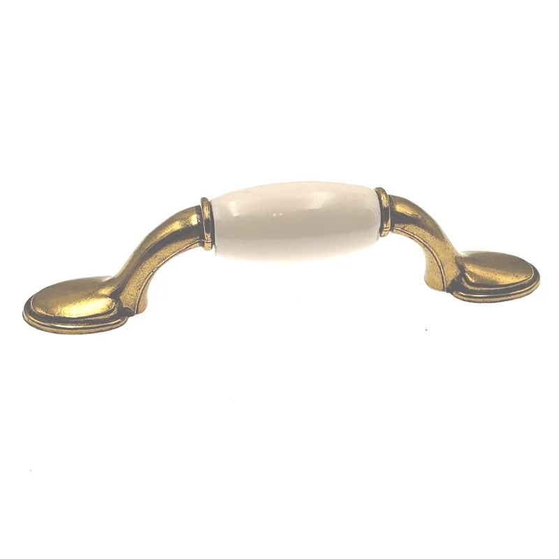Hickory Hardware Tranquility Brass Cabinet 3"cc Handle Pull P731-LAD