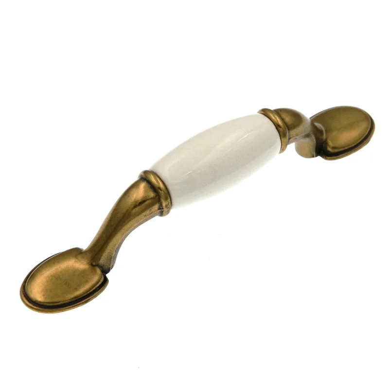 Hickory Hardware Tranquility Brass Cabinet 3"cc Handle Pull P743-IV