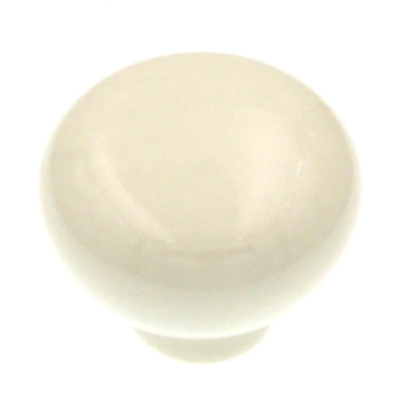 Hickory Hardware Tranquility Ivory Round 1 3/8" Porcelain Cabinet Knob P637-IV