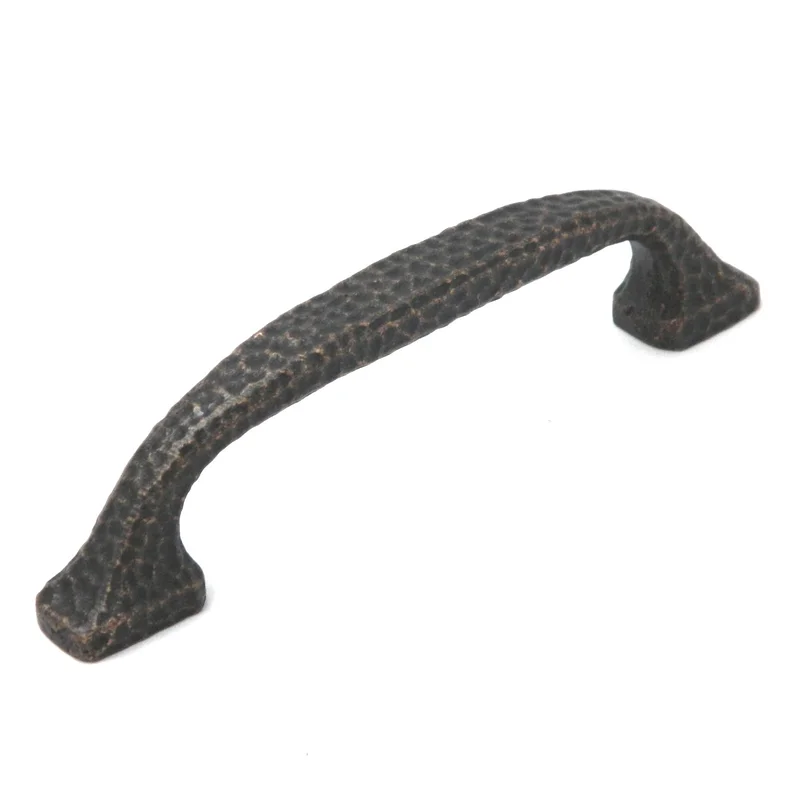 Hickory Kingston Antique Satin Bronze Hammered Cabinet 3 3/4" (96mm)cc Handle Pull M78, 10 Pack