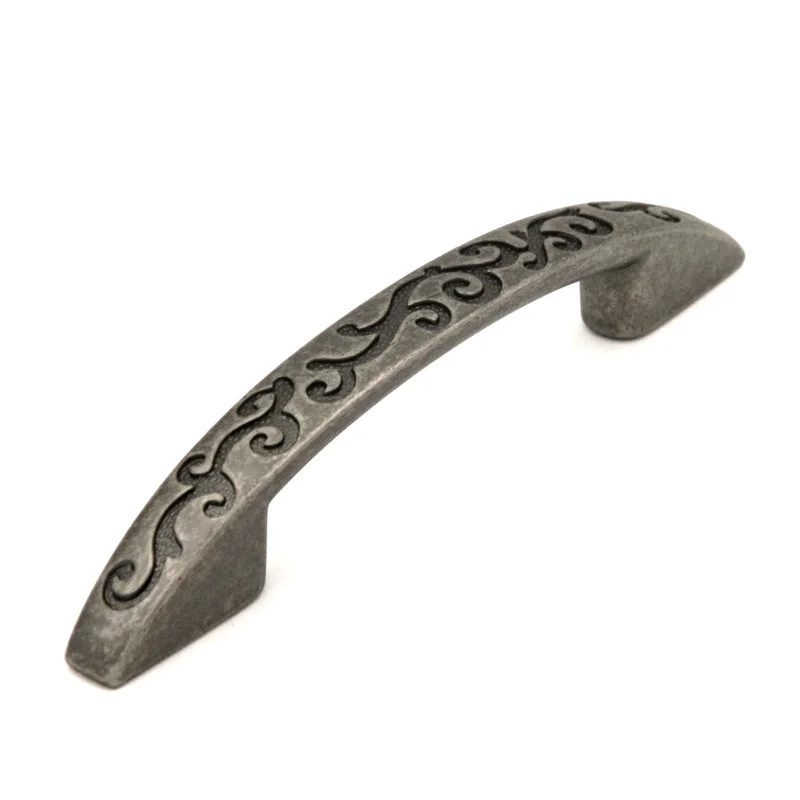 Hickory Mayfair Black Nickel Vibed 3 3/4"cc and 3"cc Arch Cabinet Pull P3090-BNV