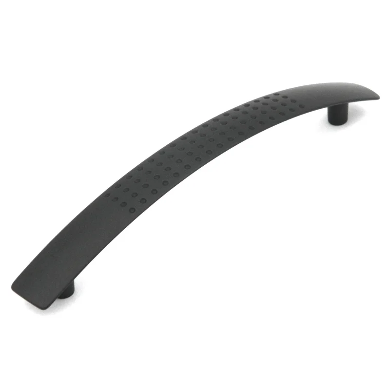 Hickory Metropolis P2925-MB Matte Black 5" (128mm)cc Arch Dotted Cabinet Handle Pull