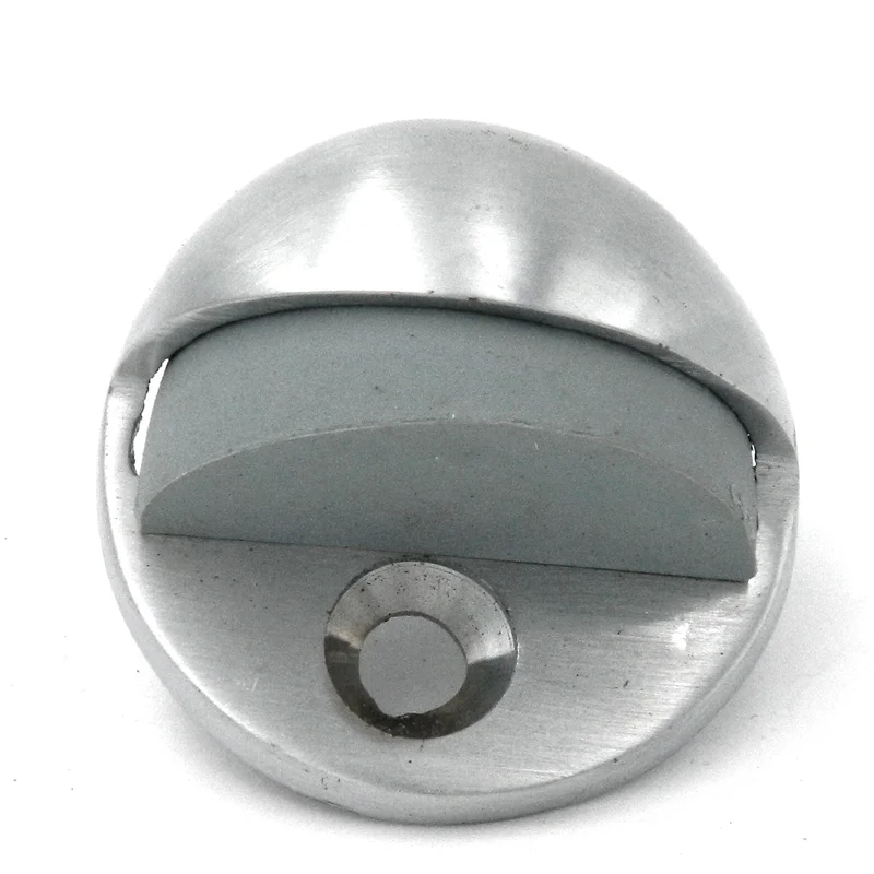Hickory PBH3004-SC Satin Chrome Solid Brass Floor-Mount Dome Doorstop
