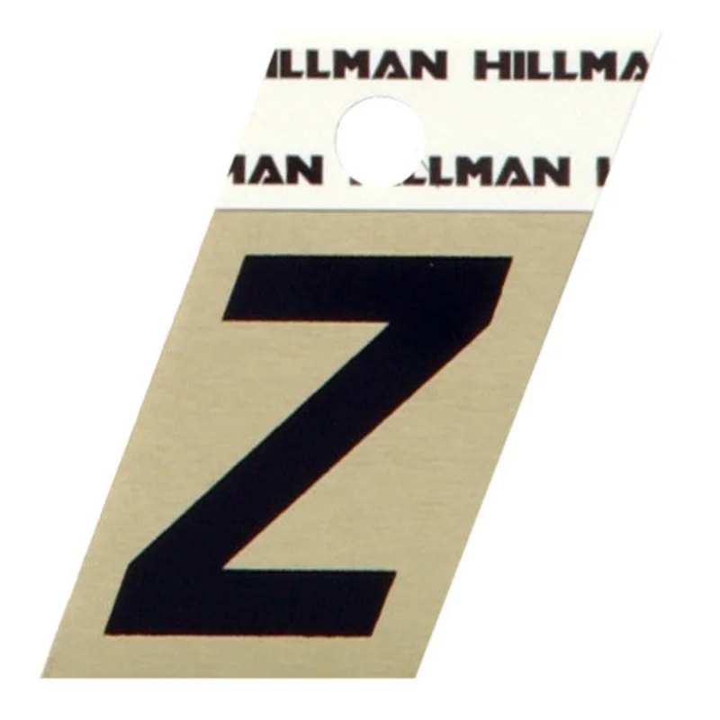 Hillman Adhesive Angle-Cut Letter Z Black and Gold