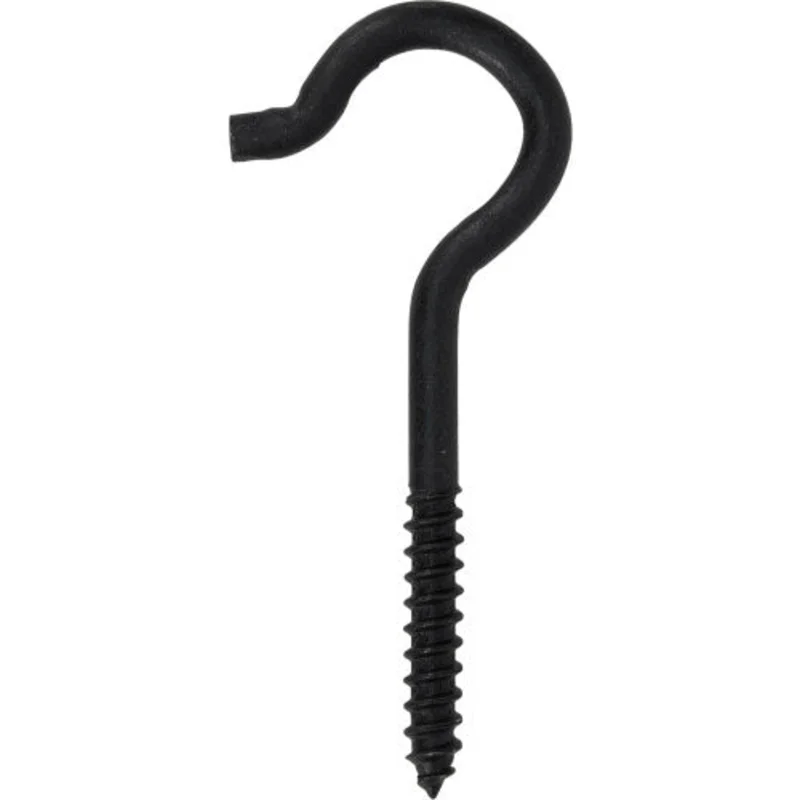 Hillman Durasteel Ceiling Hook Flagged Black (#0 x 4-15/16") 110 lbs