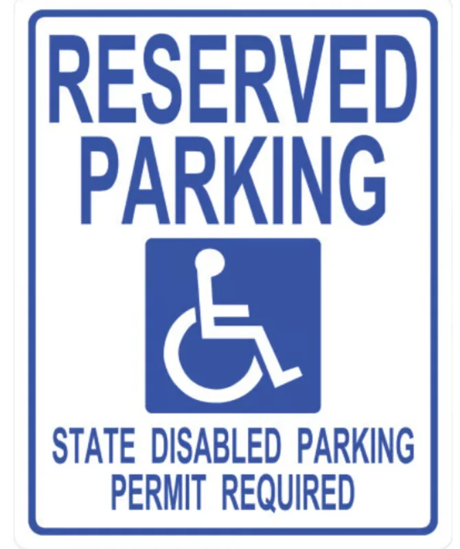 Hillman Handicapped Parking Sign (19" x 15")