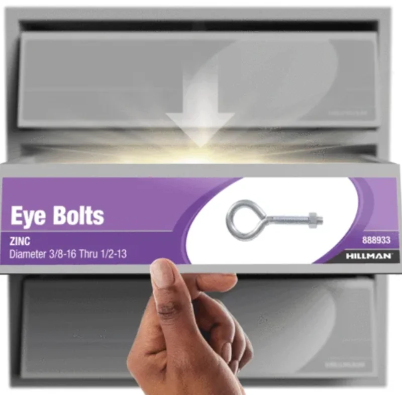 Hillman Hardware Essentials Eye Bolt with Hex Nut Zinc (1/2"-13 x 10")