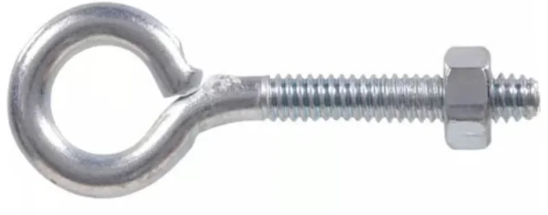 Hillman Hardware Essentials Eye Bolt with Hex Nut Zinc (1/4"-20 x 6")