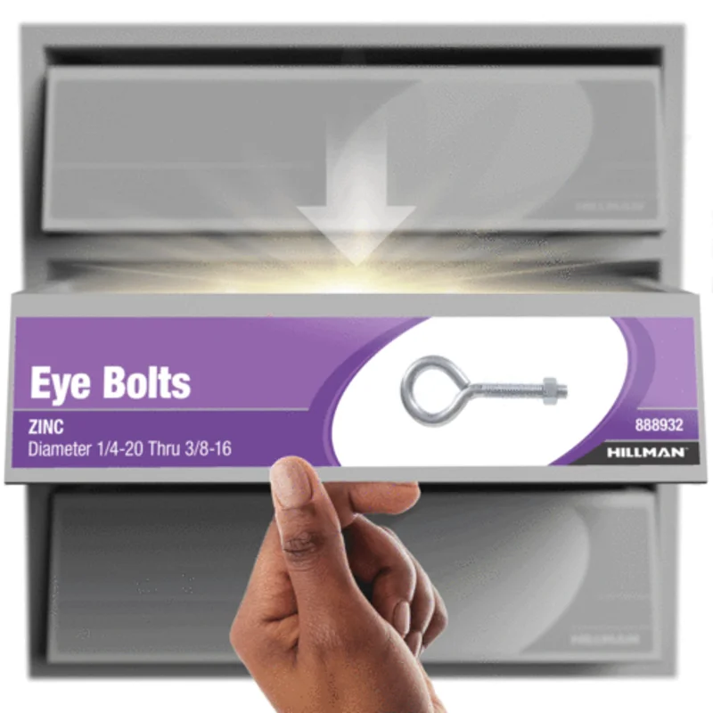 Hillman Hardware Essentials Eye Bolt with Hex Nut Zinc (3/8-16 x 5")