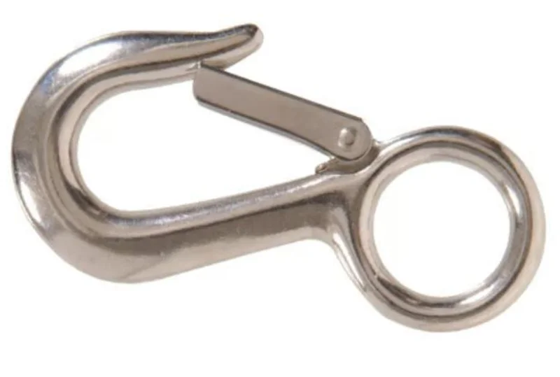 Hillman Hardware Essentials Round Fixed Eye Snap Hook Stainless Steel (1-1/8" x 4-1/2")