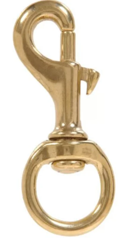 Hillman Hardware Essentials Round Swivel Eye Bolt Snap Brass (13/16" x 3-1/4")
