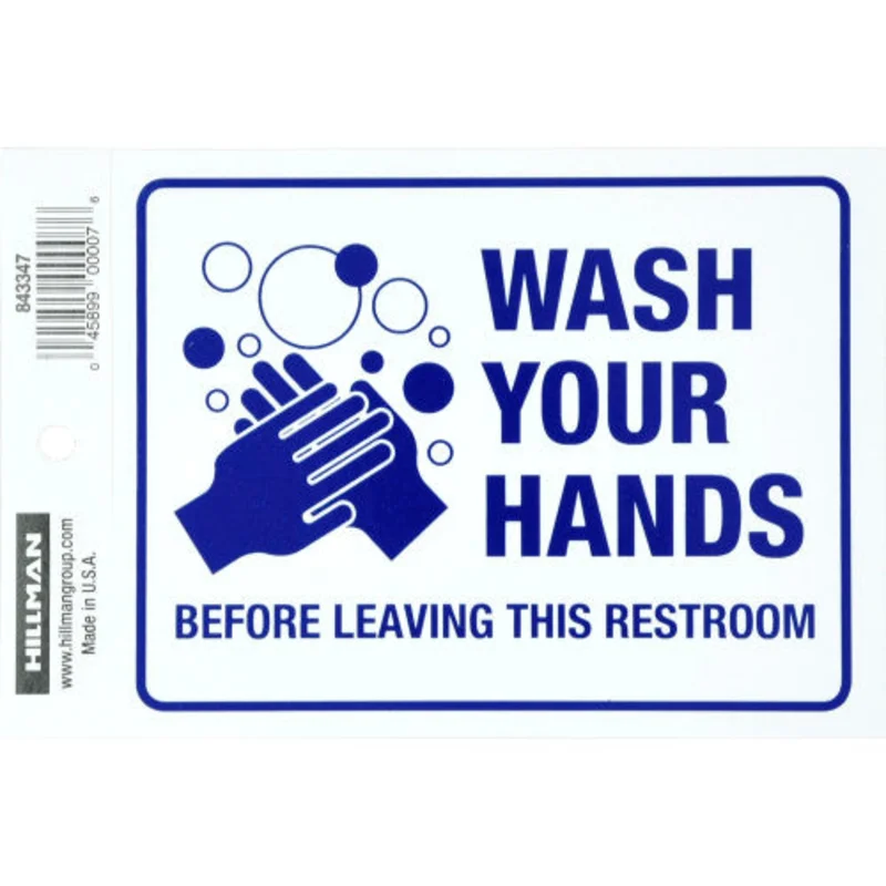 Hillman Wash Hands Sign