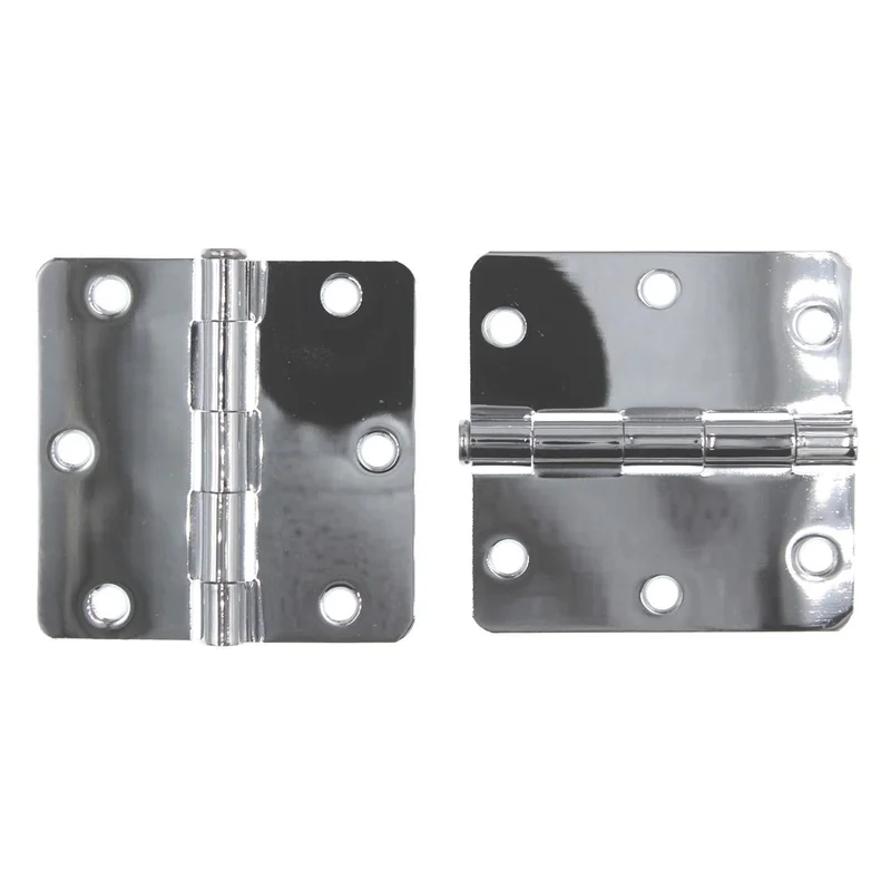 Huntington Brass 3 1/2" Door Hinge Residential Polished Chrome Set of 2