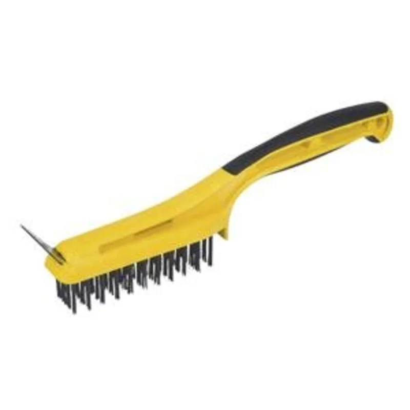 Hyde Stiff Wire Stripping Brush with Scraper 1-1/4