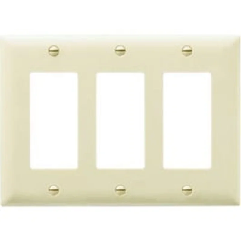 Ivory 3 Decorator Opening Nylon Wall Plate