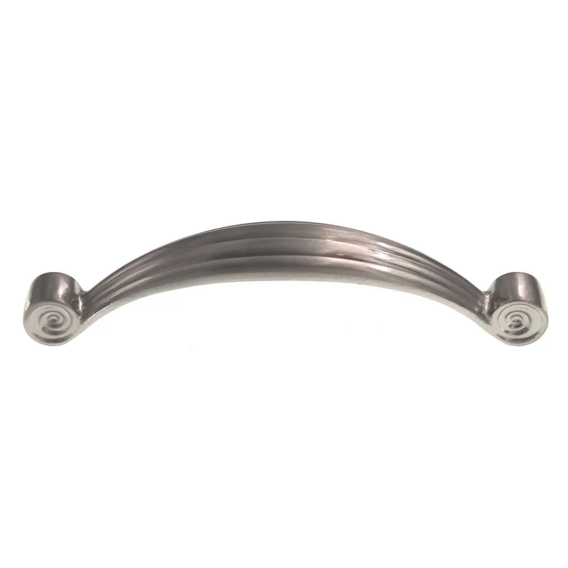 Jeffrey Alexander Lille 3 3/4" (96mm) Ctr Arch Pull Swirl Satin Nickel 415-96SN