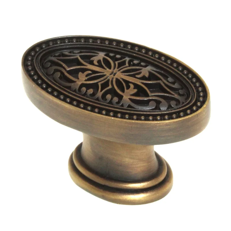 Jeffrey Alexander Odessa Antique Brushed Satin Brass 1 3/4" Cabinet Knob 112ABSB