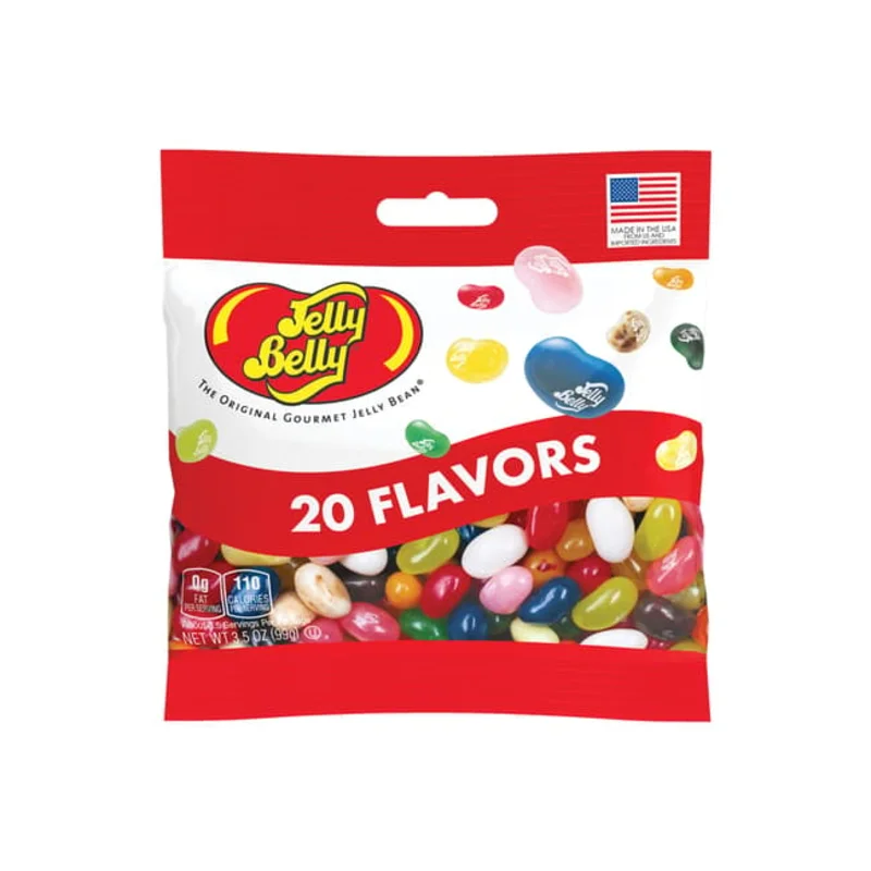 Jelly Belly 20 Assorted Jelly Bean Flavors 3.5 oz Grab & Go Bag