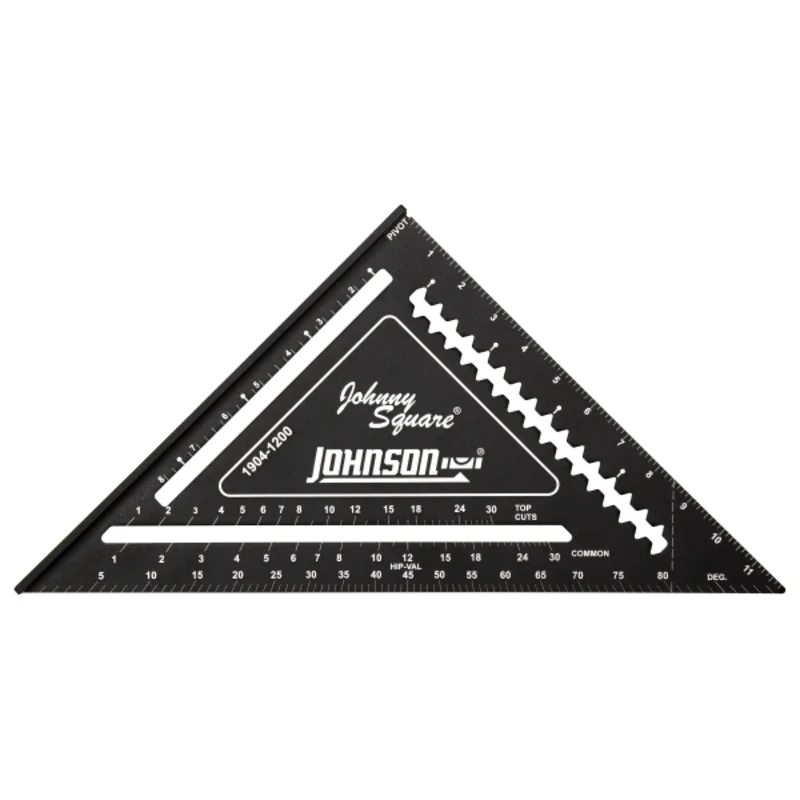Johnson Level 1904-1200 12" Johnny Easy-Read Aluminum Rafter Square