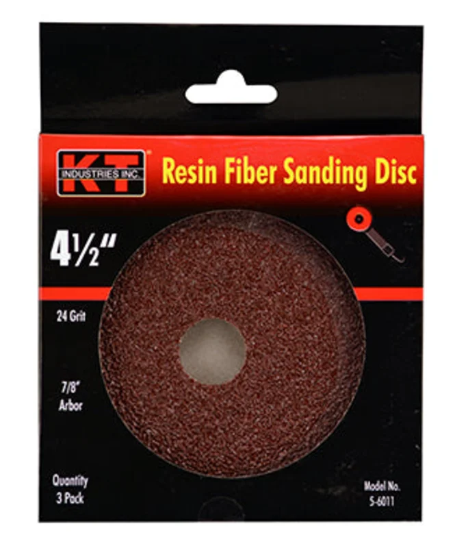 K-T Industries 4-1/2" 24 Grit Sanding Disc 3 Pk