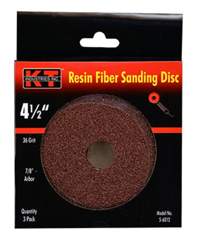 K-T Industries 4-1/2" 36 Grit Sanding Disc 3 Pk